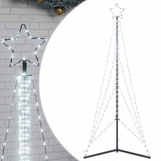 Albero di Natale a LED-Luci decorative natalizie 483 LED Bianco Freddo 240 cm