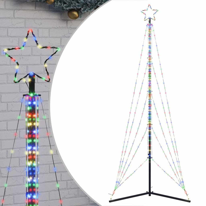 vidaXL Albero di Natale a LED 525 LED Colorato 302 cm