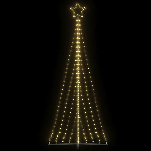 vidaXL Albero di Natale a LED 447 LED Bianco Caldo 249 cm
