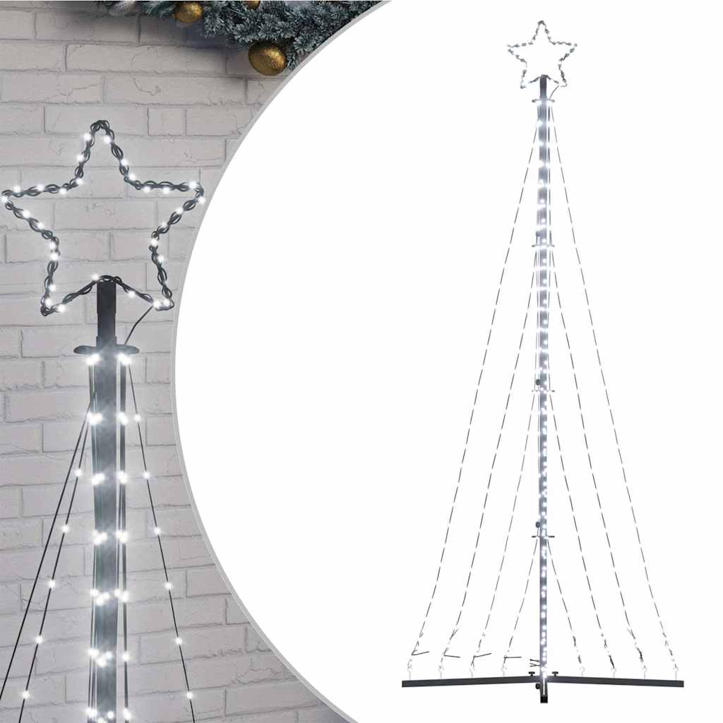 Albero di Natale a LED-Luci decorative natalizie 447 LED Bianco Freddo 250 cm