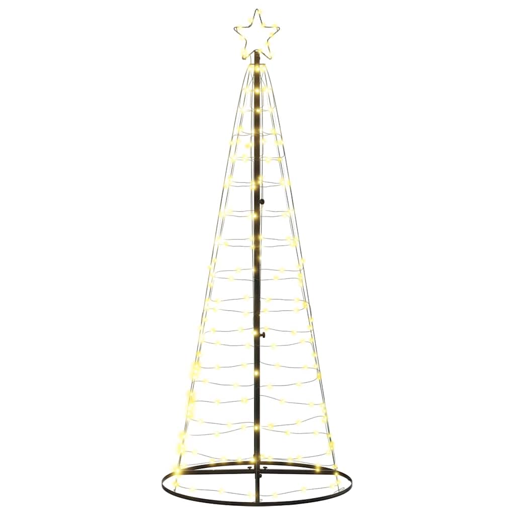 vidaXL Albero di Natale a LED 200 LED Bianco Caldo 182 cm