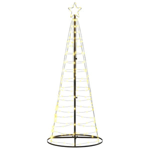 vidaXL Albero di Natale a LED 200 LED Bianco Caldo 182 cm