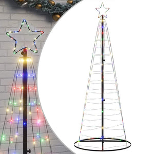 vidaXL Albero di Natale a LED 200 LED Colorato 182 cm
