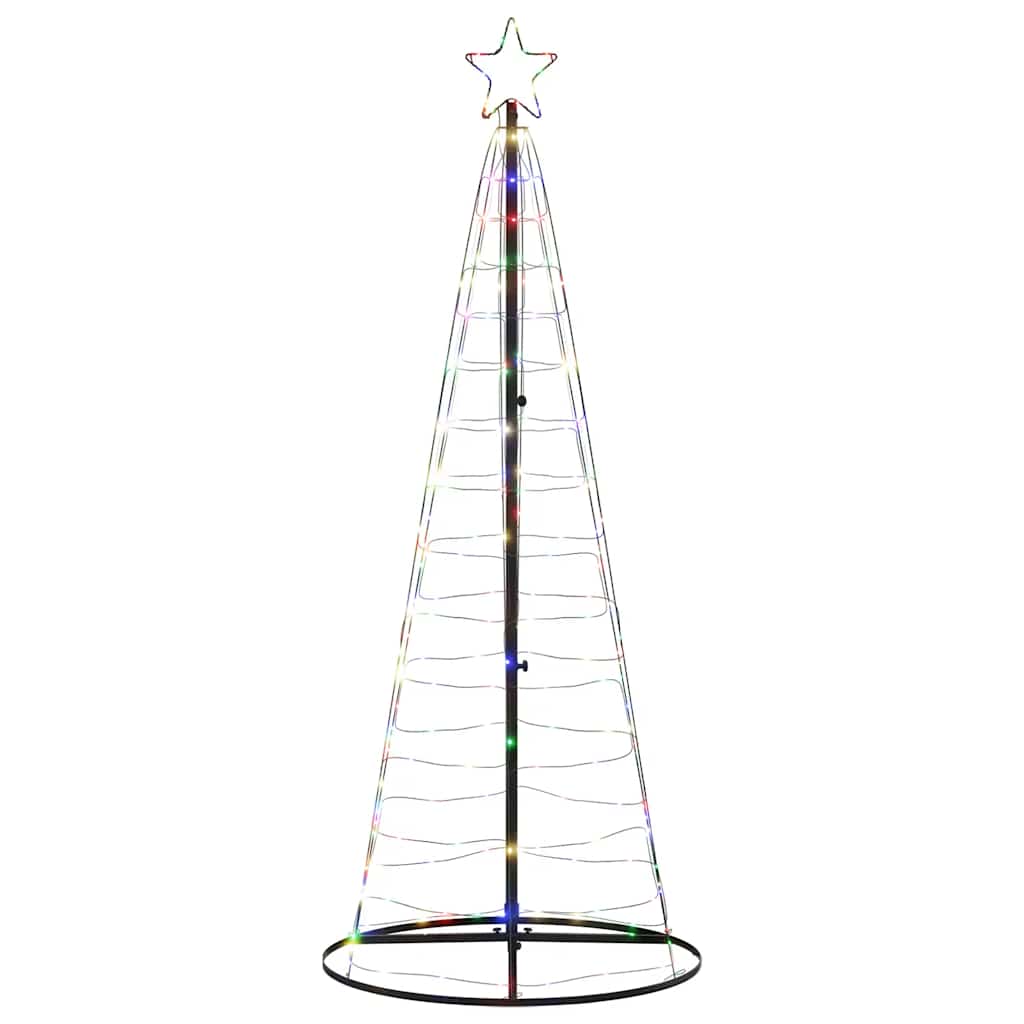 vidaXL Albero di Natale a LED 200 LED Colorato 182 cm
