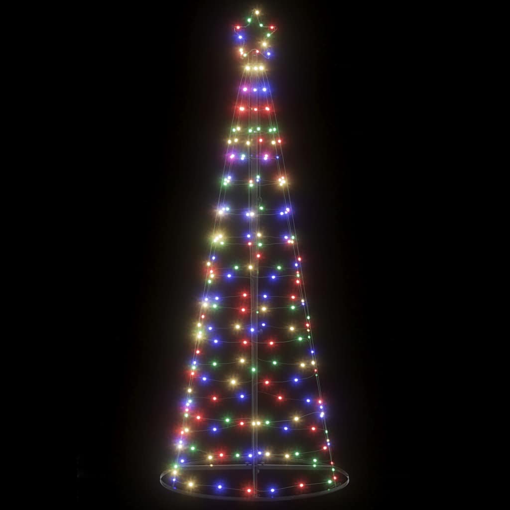 vidaXL Albero di Natale a LED 200 LED Colorato 182 cm