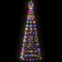vidaXL Albero di Natale a LED 200 LED Colorato 182 cm