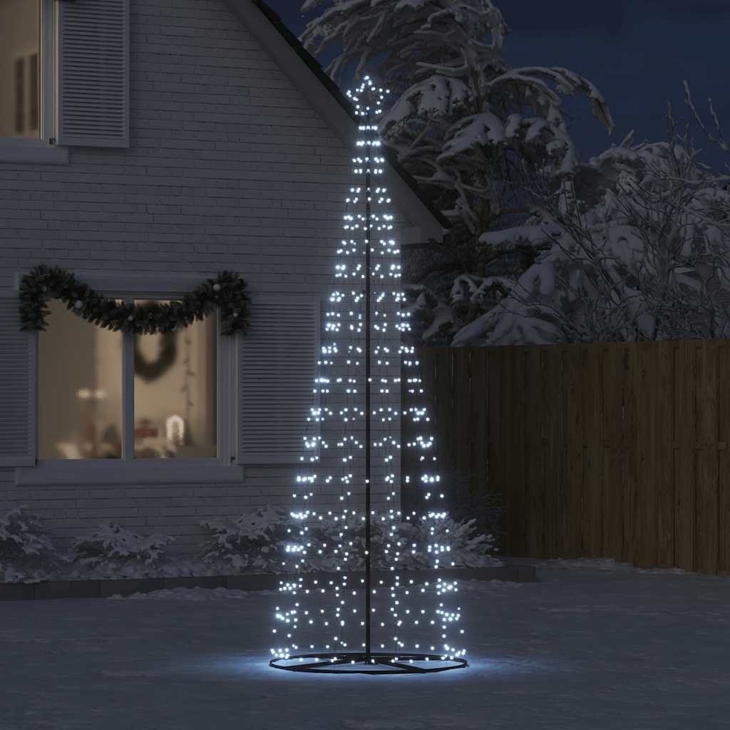 vidaXL Albero di Natale a LED 550 LED Bianco Freddo 304 cm