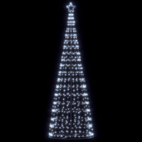 vidaXL Albero di Natale a LED 550 LED Bianco Freddo 304 cm