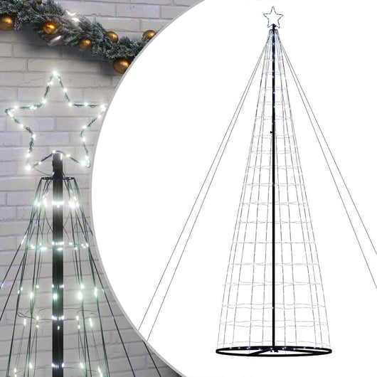 vidaXL Albero di Natale a LED 1534 LED Bianco Freddo 503 cm