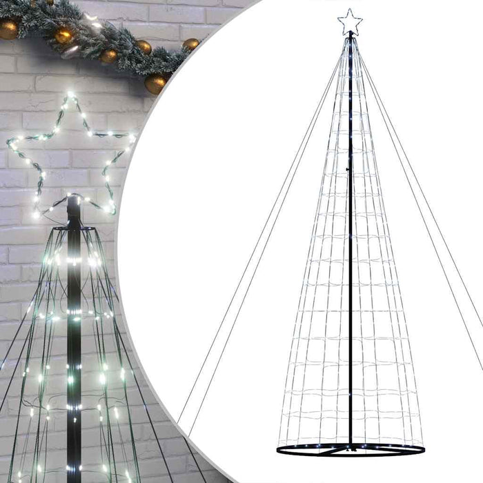 vidaXL Albero di Natale a LED 1534 LED Bianco Freddo 503 cm