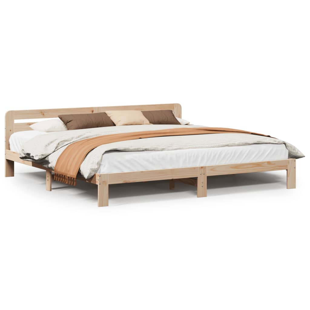 Letto senza Materasso 200x200 cm in Legno Massello di Pino 855561