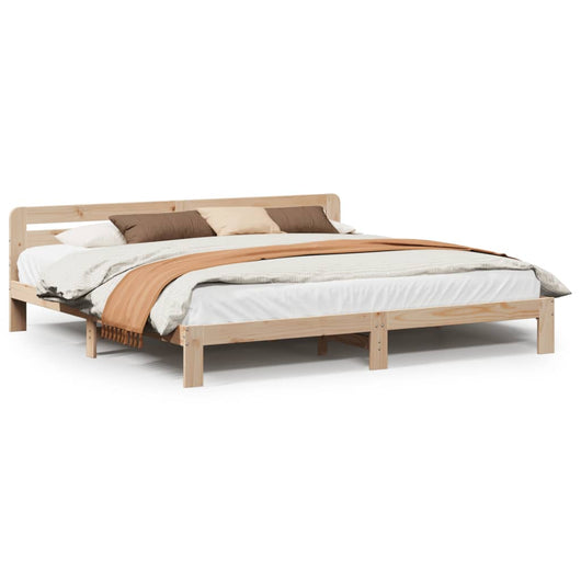 Letto senza Materasso 200x200 cm in Legno Massello di Pino 855561