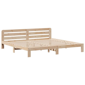 Letto senza Materasso 200x200 cm in Legno Massello di Pino 855561