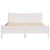 Letto senza Materasso Bianco 140x190 cm Legno Massello di Pino