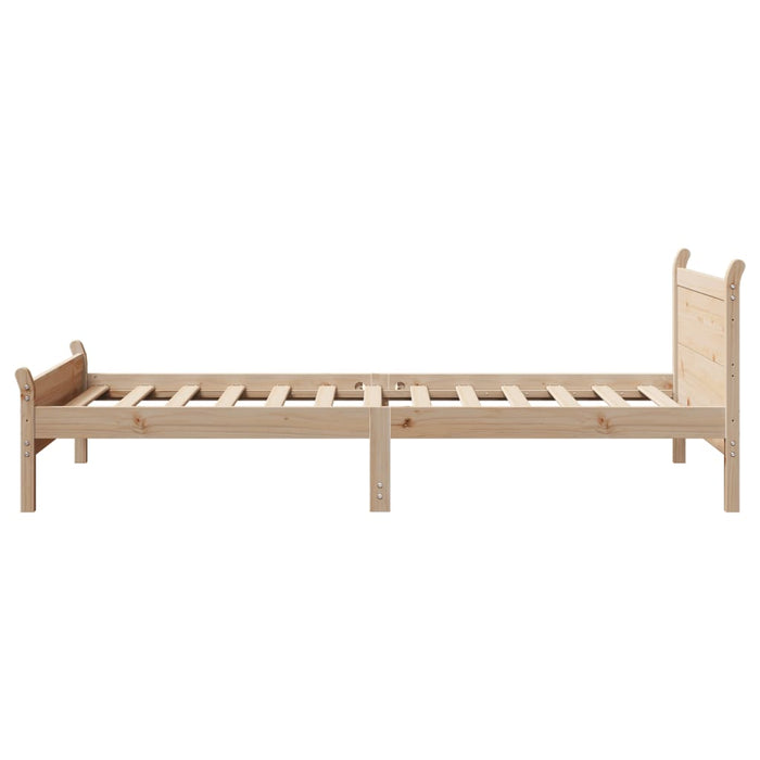 vidaXL Letto senza Materasso 75x190 cm in Legno Massello Pino