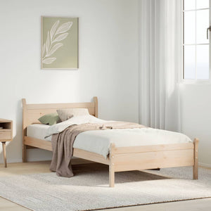 vidaXL Letto senza Materasso 75x190 cm in Legno Massello Pino