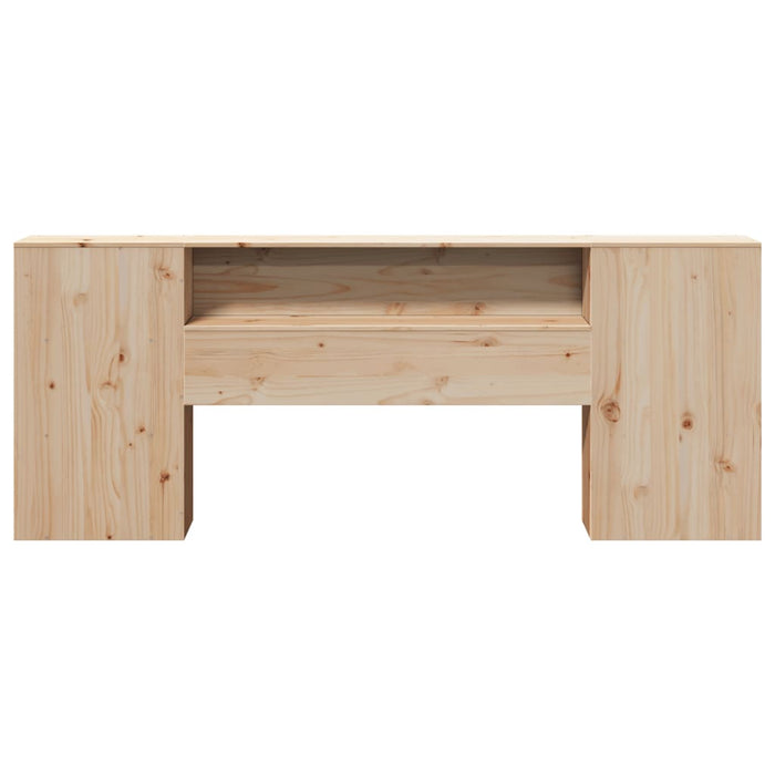 Testiera con Ripiani 180 cm in Legno Massello di Pino 855621