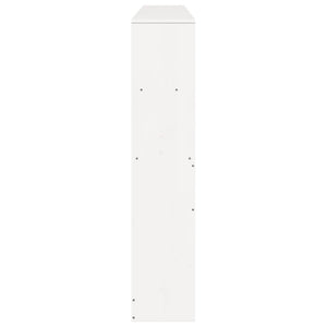 Testiera con Ripiani Bianca 180 cm in Legno Massello di Pino 855652