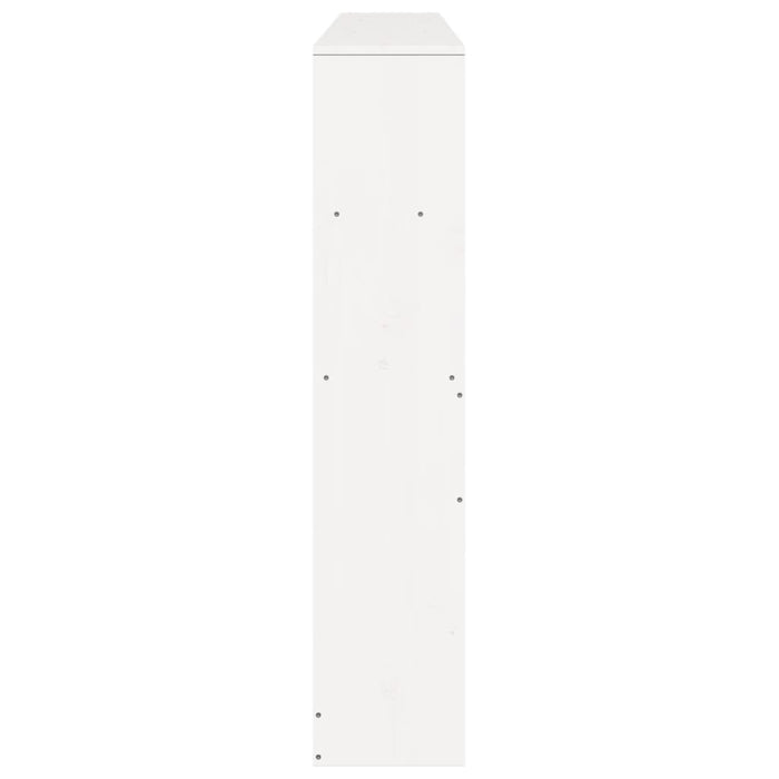 Testiera con Ripiani Bianca 180 cm in Legno Massello di Pino 855652