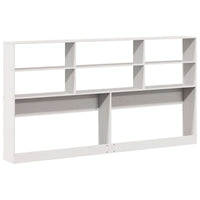 Testiera con Ripiani Bianca 180 cm in Legno Massello di Pino 855652
