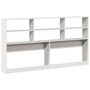 Testiera con Ripiani Bianca 180 cm in Legno Massello di Pino 855652