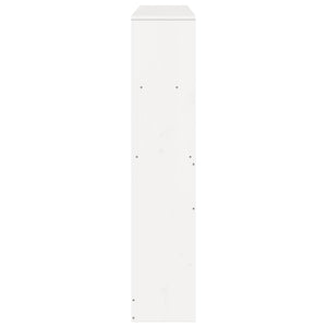 Testiera con Ripiani Bianca 160 cm in Legno Massello di Pino 855655