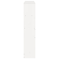 Testiera con Ripiani Bianca 160 cm in Legno Massello di Pino 855655