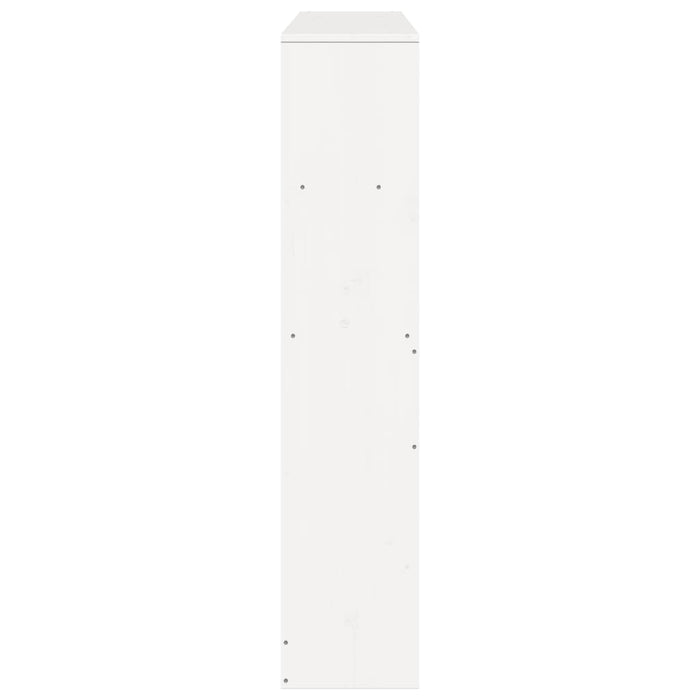 Testiera con Ripiani Bianca 160 cm in Legno Massello di Pino 855655