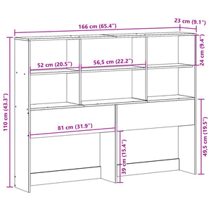 vidaXL Testiera con Ripiani Marrone Cera 160 cm in Legno di Pino