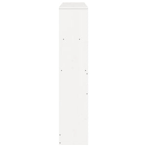 Testiera con Ripiani Bianca 140 cm in Legno Massello di Pino 855661