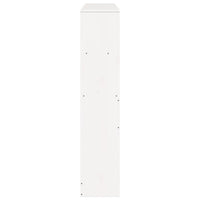 Testiera con Ripiani Bianca 120 cm in Legno Massello di Pino 855667