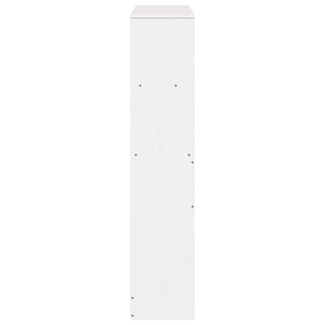 Testiera con Ripiani Bianca 90 cm in Legno Massello di Pino 855673