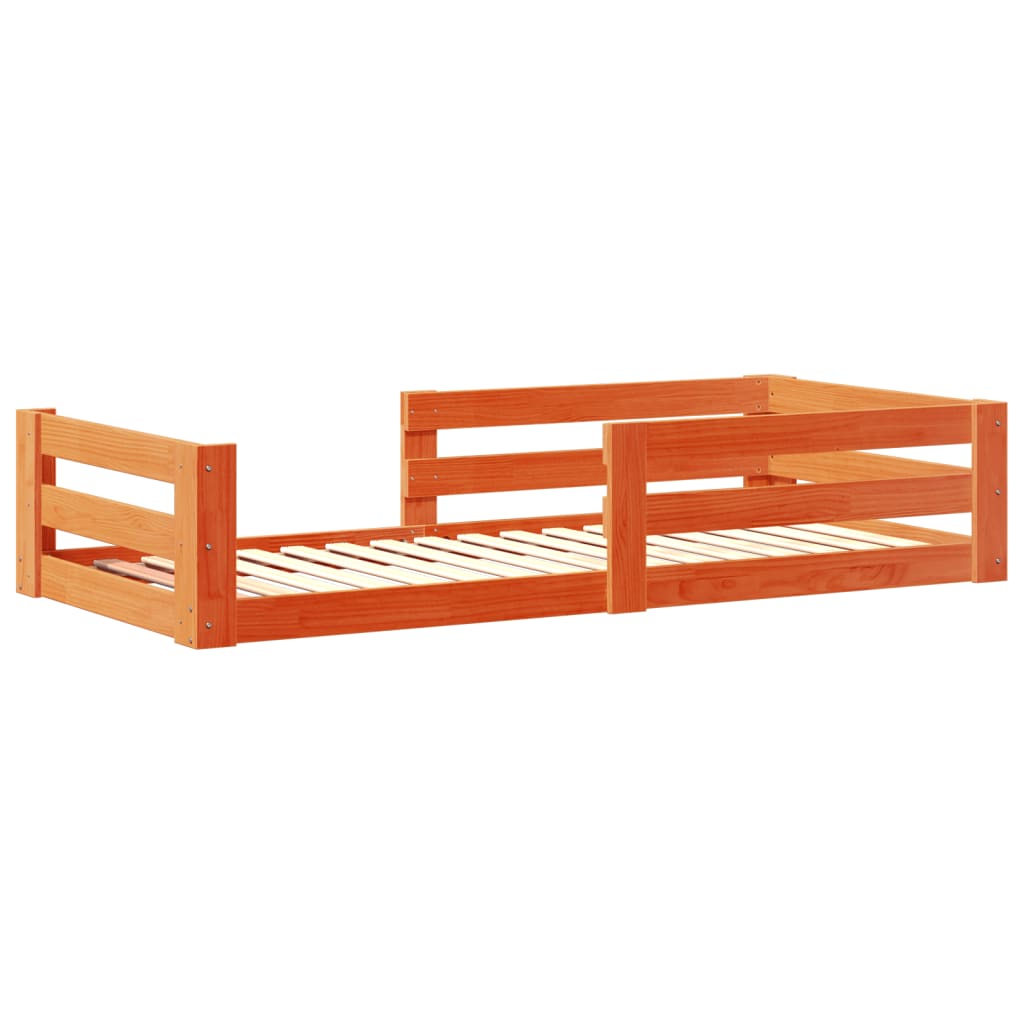 vidaXL Letto senza Materasso Marrone Cera 90x200 cm Legno di Pino