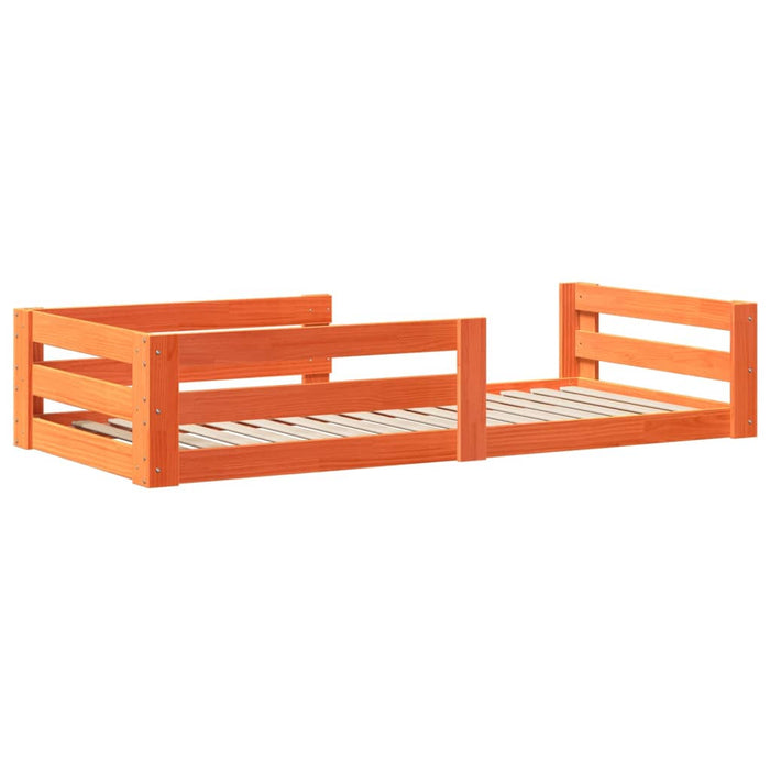 vidaXL Letto senza Materasso Marrone Cera 90x200 cm Legno di Pino