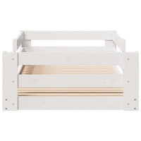 Letto senza Materasso Bianco 70x140 cm in Legno di Pino 855688