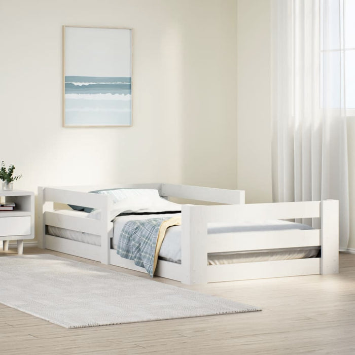 vidaXL Letto senza Materasso Bianco 70x140 cm in Legno di Pino