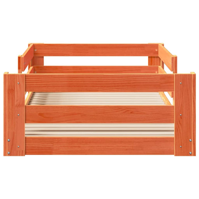 Letto senza Materasso Marrone Cera 70x140 cm in Legno di Pino 855689