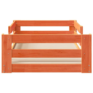 Letto senza Materasso Marrone Cera 75x190 cm in Legno di Pino 855698