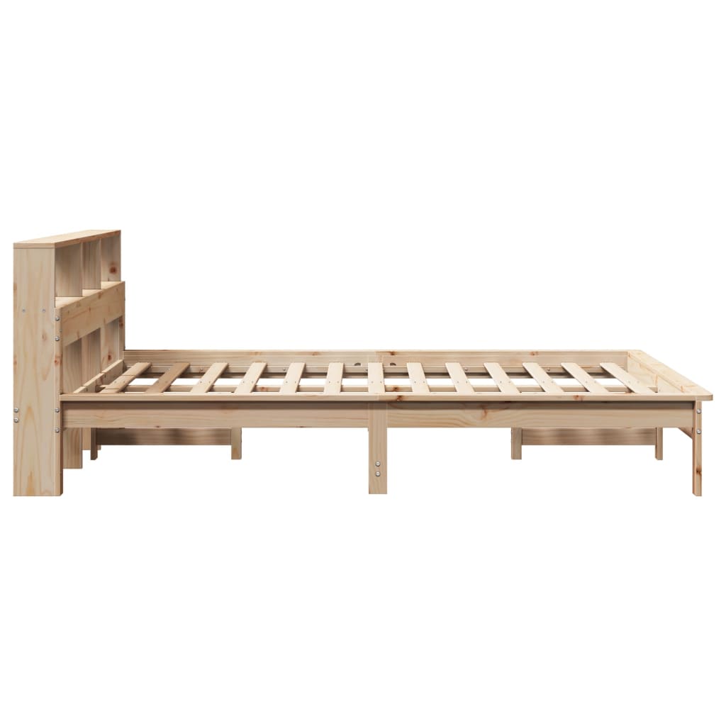 Letto Libreria senza Materasso 120x200cm Legno Massello di Pino 855714
