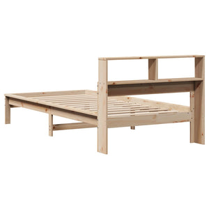 Letto Libreria senza Materasso 90x200 cm Legno Massello Pino 855720
