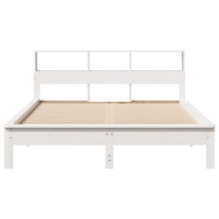 Letto Libreria senza Materasso Bianco 120x190 cm Legno di Pino 855730