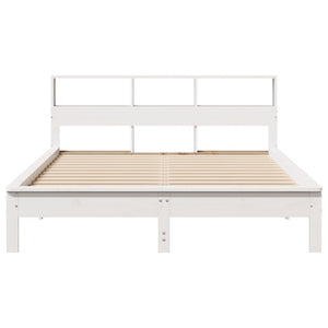 Letto Libreria senza Materasso Bianco 120x190 cm Legno di Pino 855730