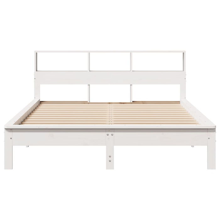 Letto Libreria senza Materasso Bianco 120x190 cm Legno di Pino 855730