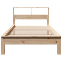 Letto Libreria senza Materasso 90x190 cm Legno Massello Pino 855732