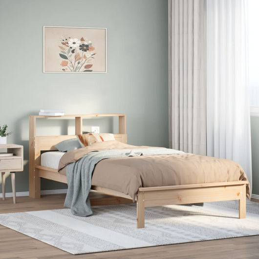 vidaXL Letto Libreria senza Materasso 90x190 cm Legno Massello Pino