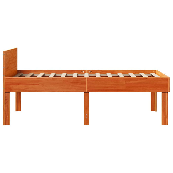 vidaXL Letto senza Materasso Marrone Cera 75x190 cm in Legno di Pino