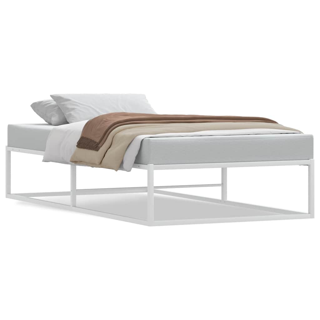 vidaXL Giroletto senza Materasso Bianco 100x200 cm in Metallo