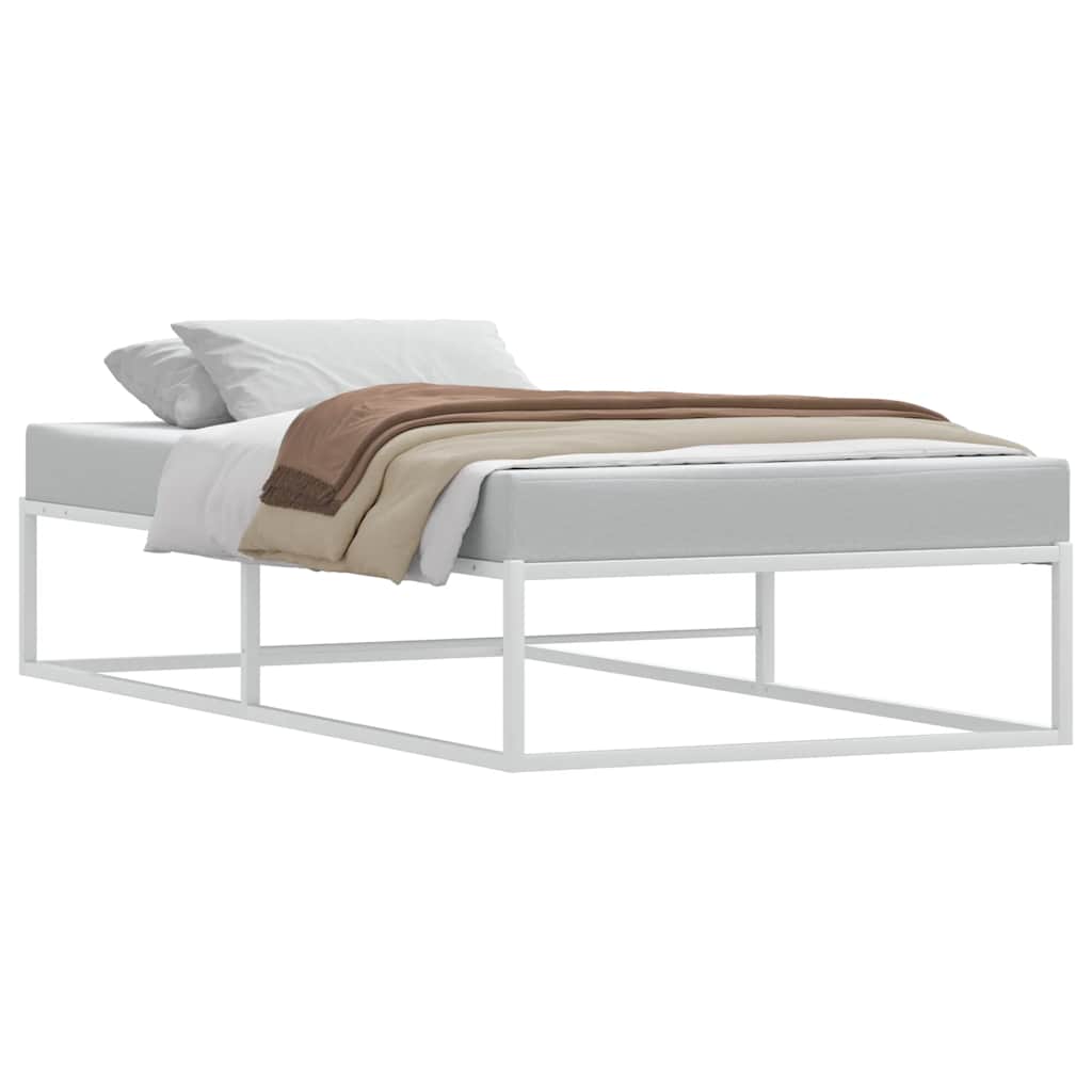 vidaXL Giroletto senza Materasso Bianco 100x200 cm in Metallo