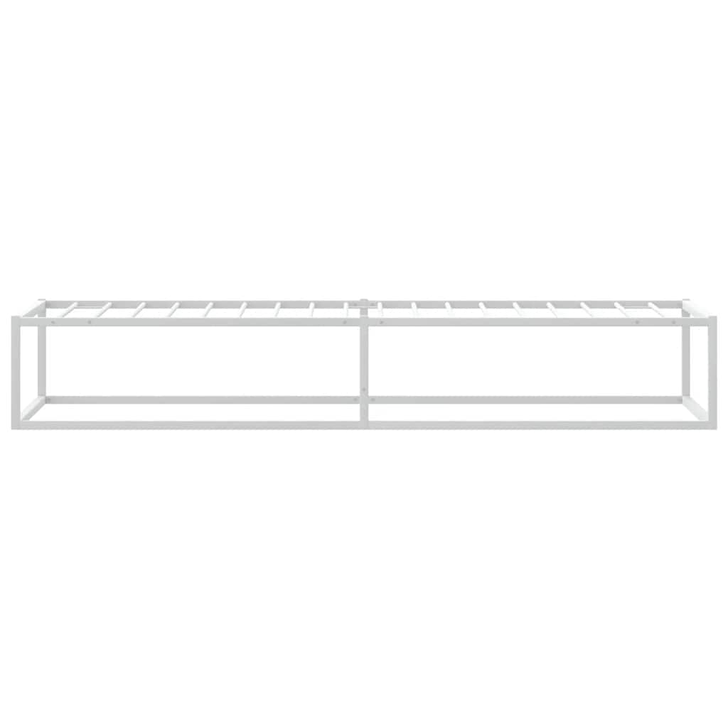 vidaXL Giroletto senza Materasso Bianco 100x200 cm in Metallo