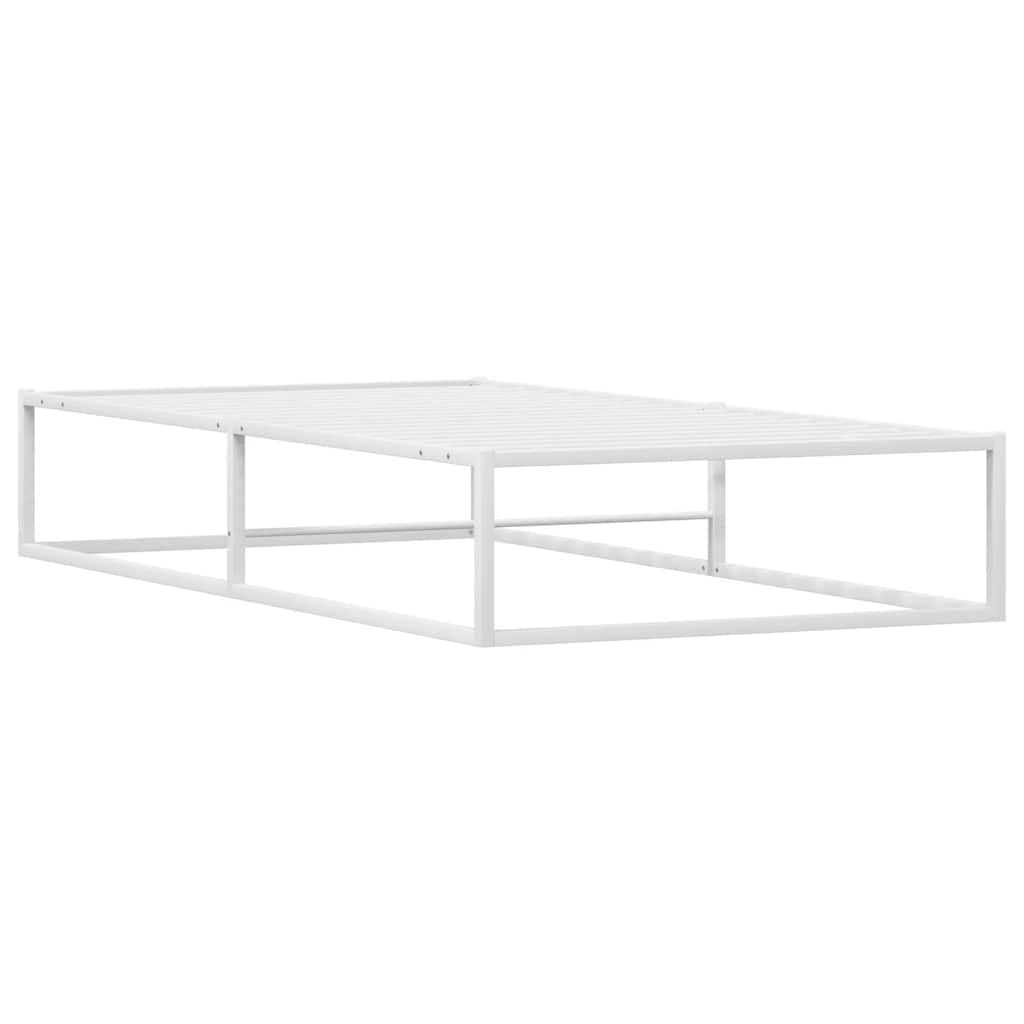vidaXL Giroletto senza Materasso Bianco 100x200 cm in Metallo
